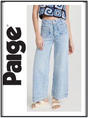 NWOT Paige Harper Wide‎ Leg Ankle Vintage Distressed in Zayden